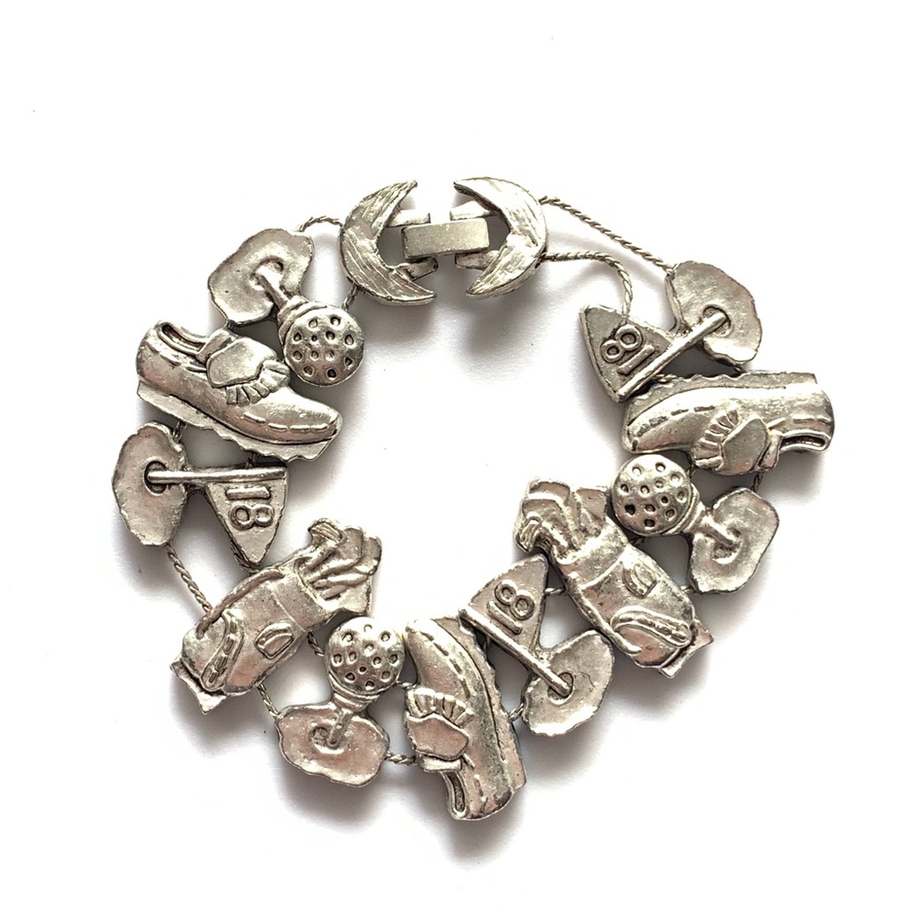 ⭐️5 for $25⭐️ Silver Golf Theme Beaded Bracelet